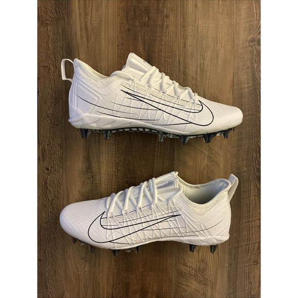 Nike Men Size 13 Alpha Huarache Pro Lacrosse Cleats White Navy
